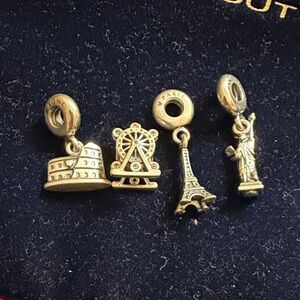 Silver Pandora  Travel Charm Set